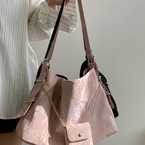Women's Large Capacity Chain Tote Bag - Spring Summer 2025 Niche Design Shoulder Crossbody Bag
