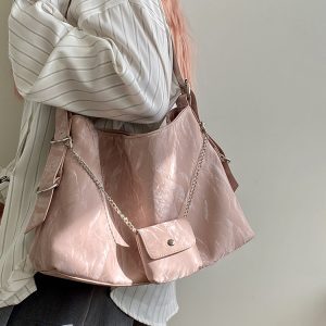 Women's Large Capacity Chain Tote Bag - Spring Summer 2025 Niche Design Shoulder Crossbody Bag
