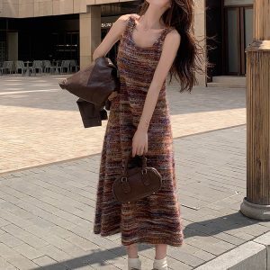 Women's Leather Jacket and Tank Top Dress Two-Piece Set, Long Skirt Outfit for Spring and Autumn 2025, Chic Casual Style