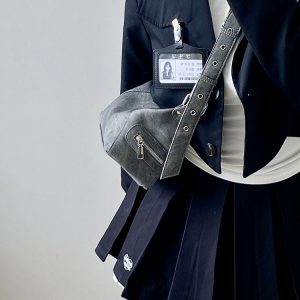 Women's Light Retro Motorcycle Pillow Shoulder Bag – Trendy Versatile Crossbody in Niche Style for 2025 Fashion