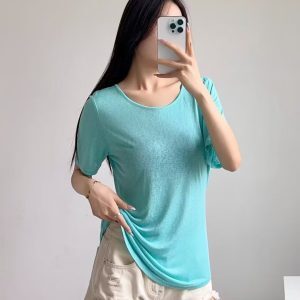 Women’s Lightweight Draped Back Sports T-Shirt - Breathable Short Sleeve Yoga Top for Spring & Summer, Ideal for Jazz Dance and Fitness