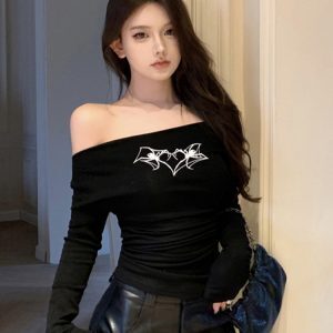 Women's Long Sleeve T-Shirt - Jazz Dance & K-Pop Inspired, Perfect for Spring & Autumn Music Festival Outfits