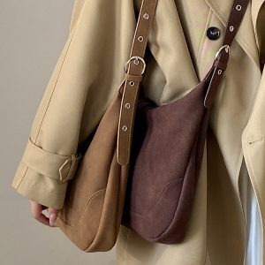 Women's Matte Retro Saddle Bag - 2025 Niche Design, Large Capacity, Versatile Shoulder & Crossbody Style