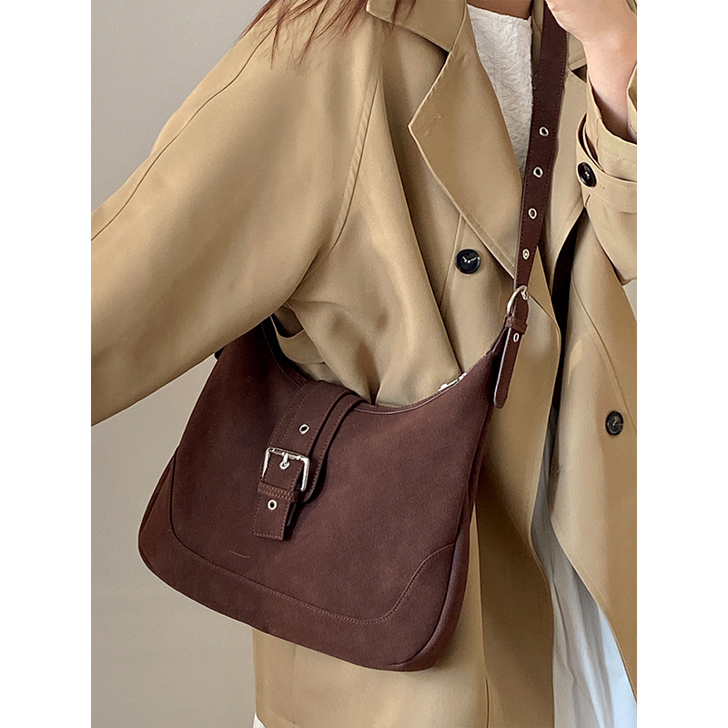 Women's Matte Retro Saddle Bag - 2025 Niche Design, Large Capacity, Versatile Shoulder & Crossbody Style