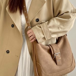Women's Matte Retro Saddle Bag - Niche Design 2025, Versatile Shoulder Crossbody Bag for Commuting, Y2K Style