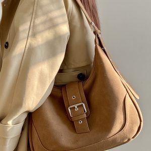 Women's Matte Retro Saddle Bag - Niche Design 2025, Versatile Shoulder Crossbody Bag for Commuting, Y2K Style