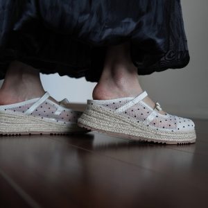 Women's Mesh Toe Cap Slippers, Thick-Soled Wedge Sandals with Bowknot, Summer Outdoor Footwear, Trendy Casual Style