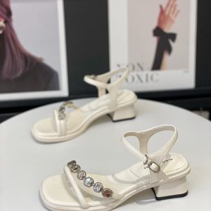 Women's Open-Toe One-Strap Chunky Heel Sandals, Silver Fairy Style, French Square Toe, Elegant Roman Summer Shoes 2025