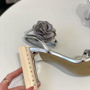 Women's Open-Toe Square-Toed Sandals, Summer 2025 Style, Single Strap Thin High Heels, Perfect for Skirts, Chic European & American Design