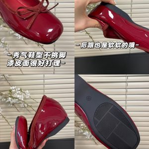 Women’s Patent Leather Bow Tie Flats - Versatile Evening Shoes with Hidden Height Increase, Perfect for Skirts and Dresses