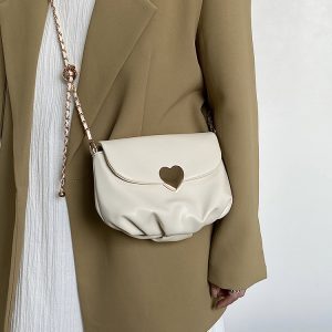 Women's Pleated Cloud Chain Bag - Cute Spring/Summer Crossbody Shoulder Bag in Niche Design