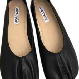 Women's Pleated Flat Loafers - 2025 Korean Style Grandma Shoes, Versatile Shallow Mouth Bean Shoes for Everyday Wear