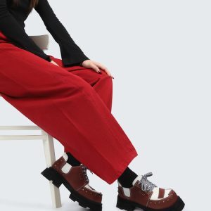 Women's Punk Derby Shoes - 2025 Summer Slim-Fit Leather with Thick Soles, Dark Aesthetic, Trendy Footwear
