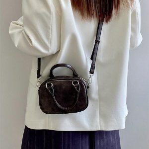 Women's Retro Casual Tote Bag - Small Square Crossbody Shoulder Bag for Spring/Summer 2025 - Niche Design