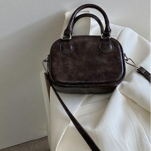 Women's Retro Casual Tote Bag - Small Square Crossbody Shoulder Bag for Spring/Summer 2025 - Niche Design
