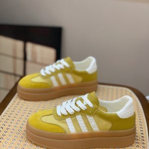 Women's Retro Genuine Leather Lace-Up Training Shoes - 2025 Summer Color-Blocking Mesh Casual Sneakers, Versatile Breathable Style