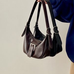 Women's Retro Korean Underarm Horn Bag - Spring Summer Small Crossbody Shoulder Bag 2025