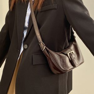 Women's Retro Korean Underarm Horn Bag - Spring Summer Small Crossbody Shoulder Bag 2025