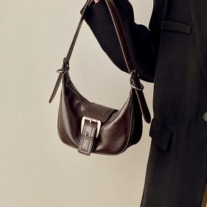 Women's Retro Korean Underarm Horn Bag - Spring Summer Small Crossbody Shoulder Bag 2025