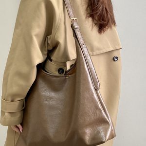 Women's Retro Large Capacity Tote Bag - Spring Summer Commuter Shoulder Crossbody Bag, 2025 Niche Design