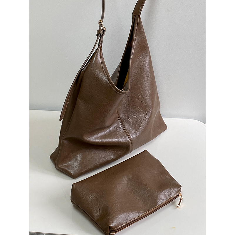 Women's Retro Large Capacity Tote Bag - Spring Summer Commuter Shoulder Crossbody Bag, 2025 Niche Design