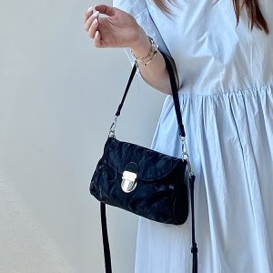 Women's Retro Lock Clutch Underarm Bag - High-End Versatile Shoulder Crossbody Small Bag in National Style