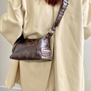 Women's Retro Motorcycle Crossbody Bag - Spring/Summer 2025 High-End Niche Design Shoulder Bag