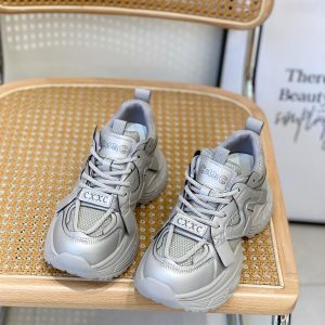 Women’s Retro Thick-Soled Dad Shoes - 6cm Small Size, Breathable Mesh, Genuine Leather, 2025 Spring Casual Sports Footwear