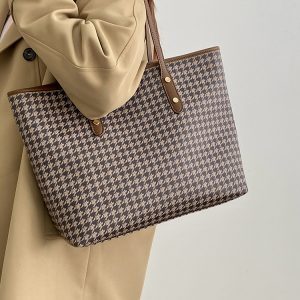 Women's Retro Tote Bag - High-End Spring Summer Shoulder Bag, Large Design for 2025 - Chic Fashion Statement