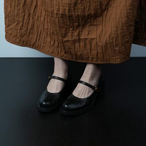 Women's Round-Toe Low-Cut Mid-Heel Soft Leather Mary Jane Shoes with Single Buckle - Elegant Vintage Style Footwear