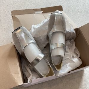 Women's Silver Ballet Mary Jane Flat Loafers - Sheepskin Casual Shoes in French Style, 2025 New Fashion