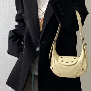 Women's Spring Summer Saddle Bag - Niche Design Underarm Crossbody Bag for a Trendy Dopamine Aesthetic