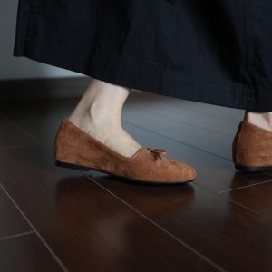Women’s Suede Round Toe Bow Flat Shoes - Simple & Comfortable Spring Style for All Seasons