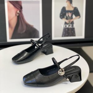 Women's Summer 2025 Fashion Sandals, Elegant Slip-On Chunky Heel Mary Jane Shoes with French Square Toe