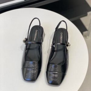Women's Summer 2025 Fashion Sandals, Elegant Slip-On Chunky Heel Mary Jane Shoes with French Square Toe