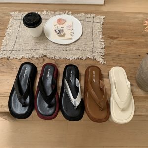 Women's Summer Flip-Flops - Elegant French Roman Sandals for Outdoor Wear, Perfect with Skirts, Trendy 2025 Style