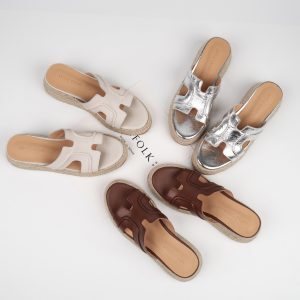 Women's Summer Open-Toe Slide Sandals - Thick-Soled Height-Increasing Straw Woven Fisherman Half-Slippers