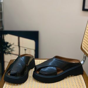 Women's Thick-Soled Open-Toe Half Slippers - 2025 Summer Versatile Slip-On Breathable Woven Shoes