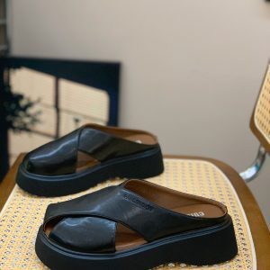 Women's Thick-Soled Open-Toe Half Slippers - 2025 Summer Versatile Slip-On Breathable Woven Shoes