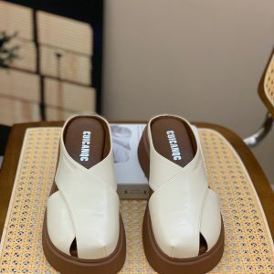 Women's Thick-Soled Open-Toe Half Slippers - 2025 Summer Versatile Slip-On Breathable Woven Shoes