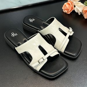 Women's Thick-Soled Slide Sandals with Square Toe - Chunky Heel, Open Toe, Casual Summer Style, Versatile Footwear for 2025
