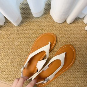 Women's Vintage Roman Flat Sandals - Comfortable Thong Style for Summer 2025, Perfect for Beach and Skirts