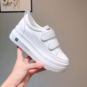Women's White Breathable Mesh Platform Shoes - 2025 Summer Hidden Height Increasing Casual Wedge Sneakers