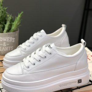 Women's White Breathable Mesh Platform Shoes - 2025 Summer Hidden Height Increasing Casual Wedge Sneakers