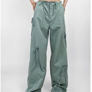 Women's Wide-Leg Bow Tie Work Pants - Stylish Versatile Jazz Street Dance American Design