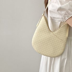 Women's Woven Hand-Held Underarm Bag - High-End Feel Spring/Summer Crossbody Bag for 2025 - Trendy Niche Design