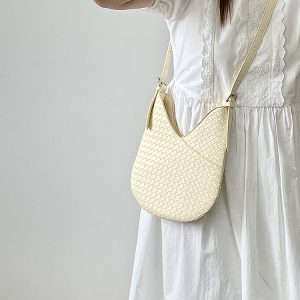 Women's Woven Hand-Held Underarm Bag - High-End Feel Spring/Summer Crossbody Bag for 2025 - Trendy Niche Design