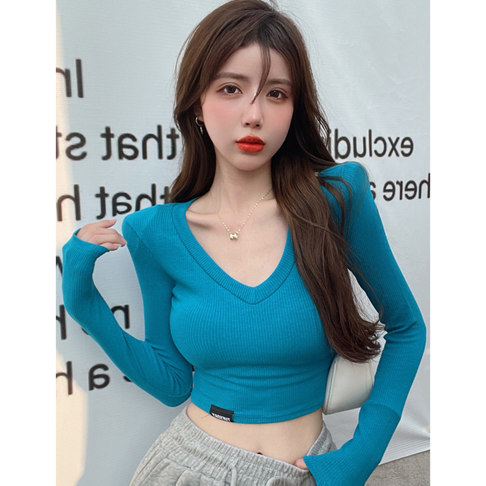 Women's Y2K Short-Sleeve T-Shirt - Autumn Winter Jazz Dance Top, K-Pop Style Performance Outfit for Girls
