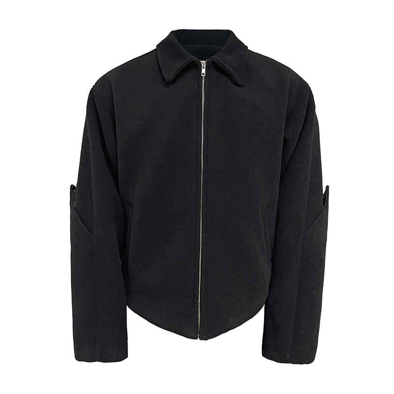 Wool Armguard Jacket with Hand Protection - 70% Wool Binbali Fabric, Stylish and Functional Outerwear, Perfect for Cold Weather