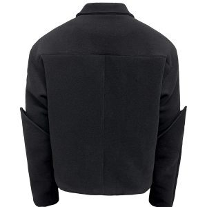 Wool Armguard Jacket with Hand Protection - 70% Wool Binbali Fabric, Stylish and Functional Outerwear, Perfect for Cold Weather